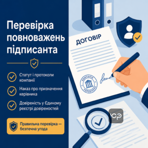 Ретельна перевірка повноважень підписанта договору та статутних документів компанії