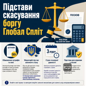 Юридические основания отменить суд с Глобал Сплит и уменьшить долг