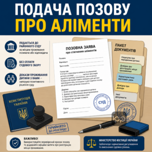Исковое заявление об алиментах и пакет документов для подачи в районный суд