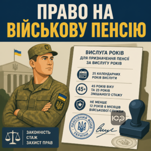 Календарна вислуга років військовослужбовців для призначення пенсії за вислугу років