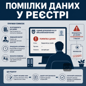 Опис причин через які непридатність до служби не відображається у реєстрі та виникають помилки обліку