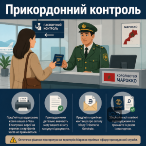 Проходження прикордонного контролю при в'їзді до Марокко