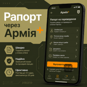 Рапорт на переведення через Армія плюс