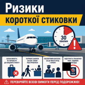 Ризики при коротких стиковках рейсів та відсутність транзитної візи