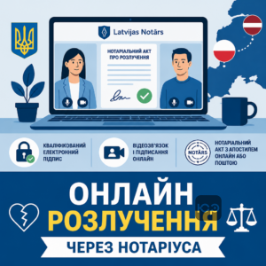 Дистанционный развод в Латвии для украинцев через портал Latvijas Notārs