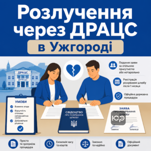 Розлучення в Ужгороді через відділ ДРАЦС за взаємною згодою