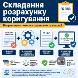 Составление расчета корректировки РК НДС для исправления накладной