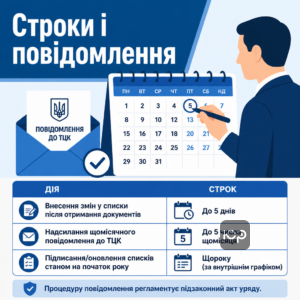 Сообщения ТЦК и сроки в воинском учете на предприятии