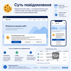 Что такое сообщение о cookie и из чего оно состоит на сайте