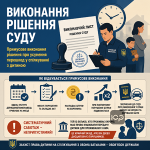 Примусове виконання рішення про усунення перешкод у спілкуванні з дитиною.