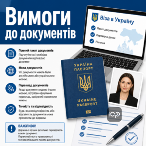 Технічні вимоги до документів та фотографій для оформлення візи в Україну
