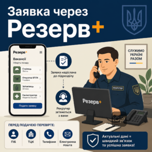Оформление новых контрактов ЗСУ через Резерв плюс и связь с рекрутером