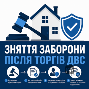 Особливості зняття заборони відчуження майна після прилюдних торгів ДВС