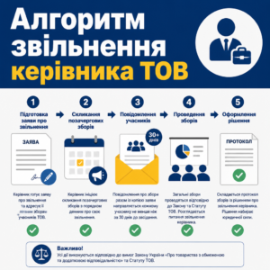 Покрокова процедура та звільнення керівника підприємства за власним бажанням