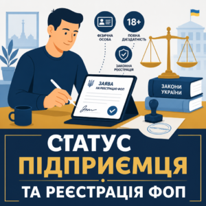 Державна реєстрація ФОП та набуття статусу підприємця громадянином