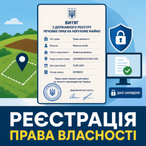 Державна реєстрація права власності на приватизовану земельну ділянку в ДРРП