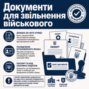 Перелік документів для рапорту на звільнення з військової служби