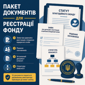 Перелік документів та державна реєстрація благодійного фонду