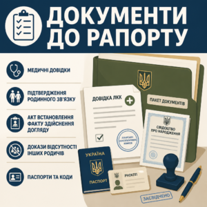 Пакет документів та довідка ЛКК для звільнення з військової служби
