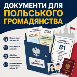 Пакет документов на гражданство Польши и языковой сертификат B1