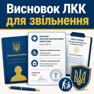 Довідка ЛКК для звільнення військовослужбовця та підтвердження потреби в догляді