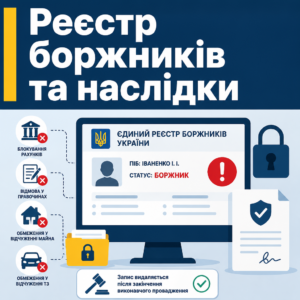 Єдиний реєстр боржників та наслідки блокування рахунків