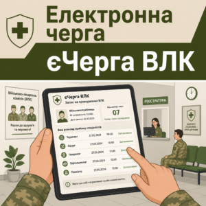 Запис в електронну чергу єЧерга на проходження ВЛК у медичному закладі