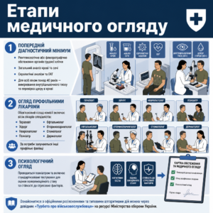Этапы осмотра врачами при прохождении комиссии ВЛК
