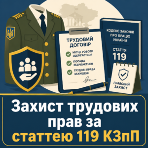 Гарантии трудовых прав мобилизованных работников по статье 119 ТКСД