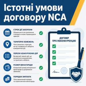 Существенные условия соглашения о неконкуренции NCA