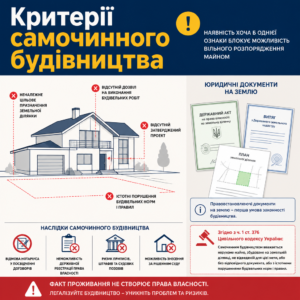Критерії та ознаки визнання споруди самочинним будівництвом