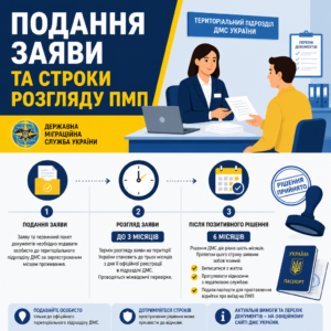 Подання заяви на виїзд на постійне проживання до територіального підрозділу міграційної служби