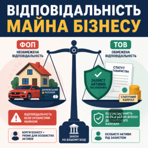 Оценка имущественной ответственности и рисков долгов при выборе между ФОП или ООО