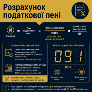 Нарахування пені за несплату податків та правила розрахунку від облікової ставки НБУ