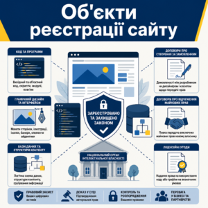 Реєстрація об'єктів авторського права на базу даних коду та інтерфейсу веб-сайту