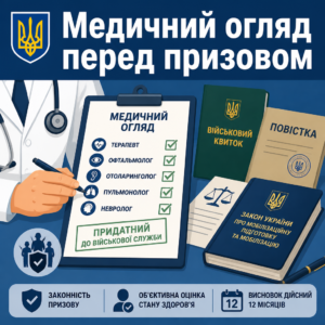 Медичний огляд військовозобов'язаних перед мобілізацією та врученням повістки