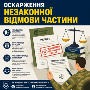 Оскарження безпідставної відмови та бездіяльності командування військової частини