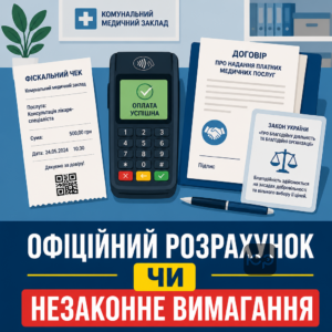 Офіційна оплата медичних послуг у комунальних закладах