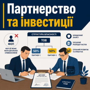 Оформление партнерства и долей в бизнесе между ФОП и ООО