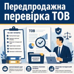 юридичний аудит та передпродажна перевірка ТОВ перед укладенням угоди