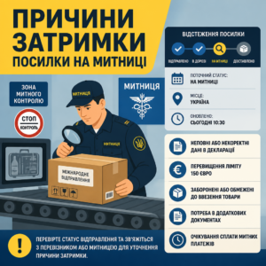 Проверка международного почтового отправления таможенным инспектором и отслеживание статуса посылки