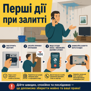 первоначальные действия при затоплении квартиры для сохранения доказательств и возмещения ущерба