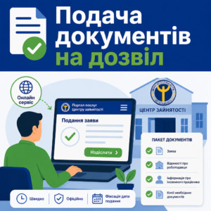 Подання заяви та пакета документів роботодавця до центру зайнятості