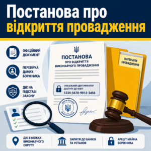 Постанова про відкриття виконавчого провадження та перевірка даних боржника