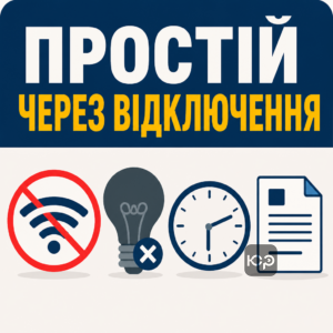 Оформление простоя при отключении света и потере связи