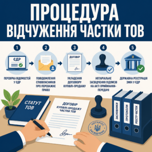 Порядок та юридична процедура продажу частки в статутному капіталі ТОВ