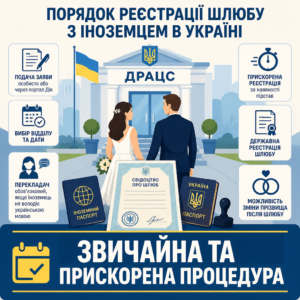 Порядок реєстрації шлюбу з іноземцем в Україні