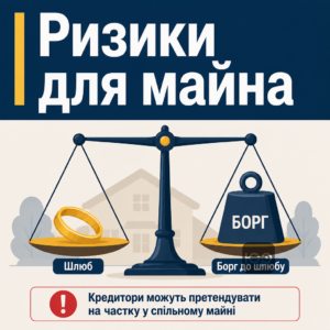 Ризики дошлюбних боргів для спільного майна подружжя