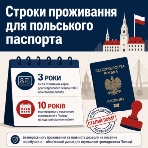 Требования к сроку непрерывного проживания для гражданства Польши