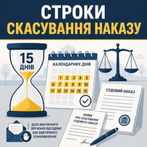 Строки подання заяви про скасування судового наказу до суду